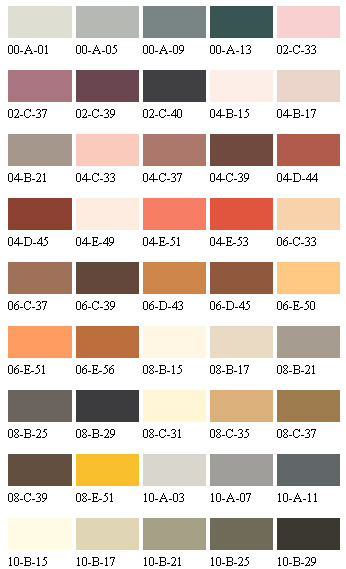 Select Floor Paint Colours to BS4800 Standard